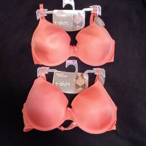 NWT Peach t-shirt Bra- set of 2 size 36DD